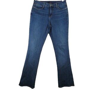 NYDJ Jeans Womens 10 Boot Cut Mid Rise Billie Mini Dark Wash Lift Tuck